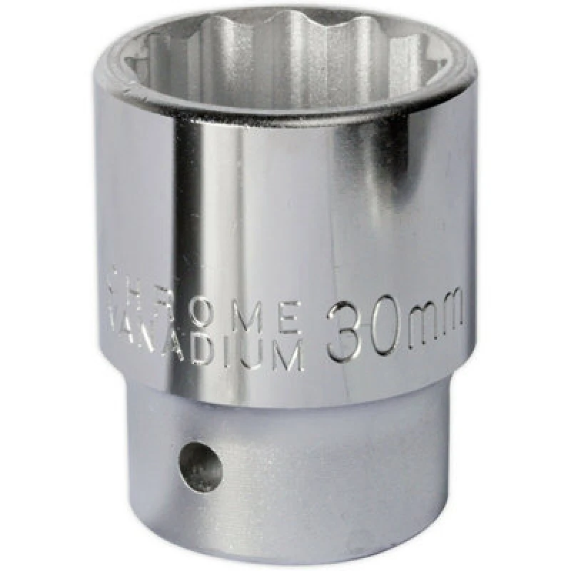 Image of Loops 30mm Forged Steel Drive Socket - 3/4" Square Drive - Chrome Vanadium Socket Metallics