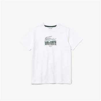 Image of Lacoste Graphic Logo T-Shirt Junior - White