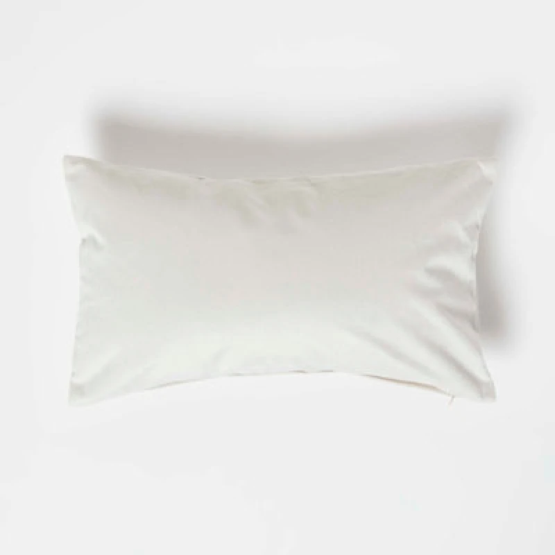 Image of Homescapes Cream Velvet Cushion, Bolster 30 X 50 Cm