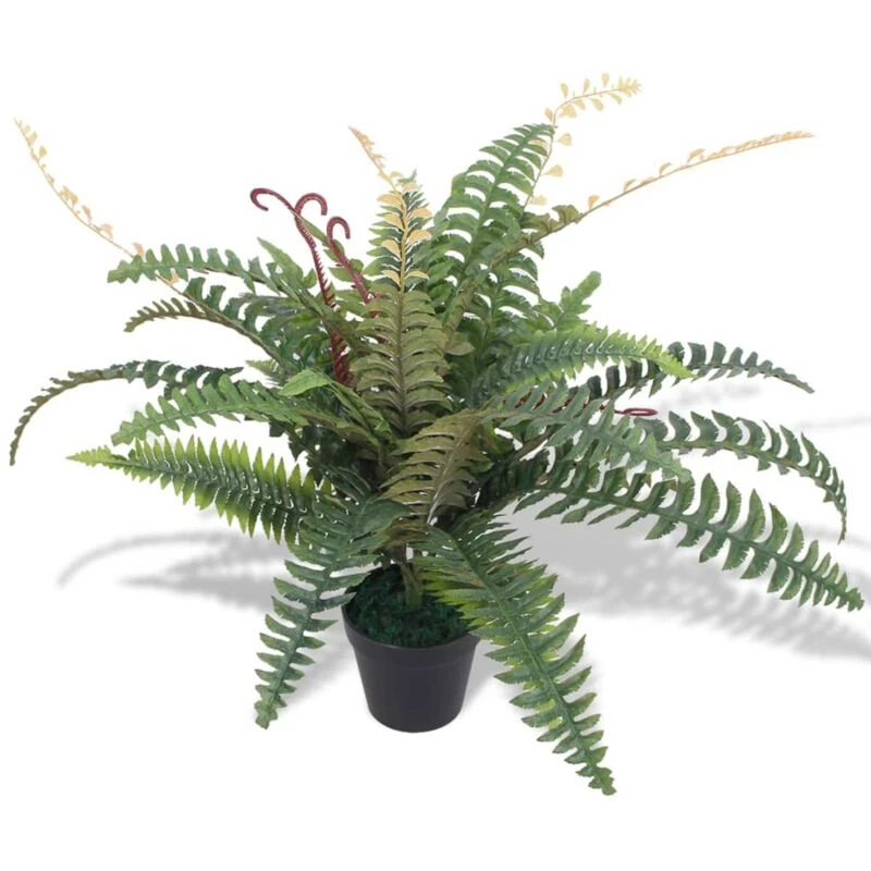 Image of vidaXL Artificial Fern Plant with Pot 60cm Green Lifelike Realistic Fake Decor
