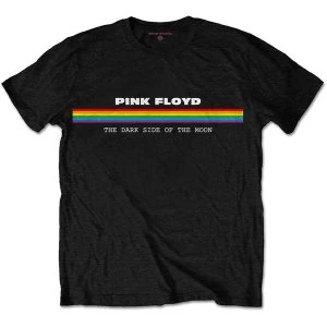 Image of Pink Floyd - Spectrum Stripe Unisex Medium T-Shirt - Black