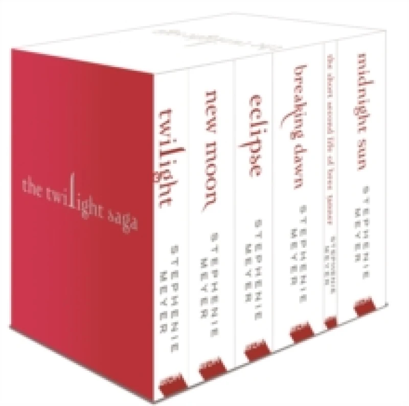 Image of Twilight Saga 6 Book Set By Stephenie Meyer Twilight New Moon Eclipse Breaking Dawn Midnight Sun Bree Tanner Stephenie Meye Books