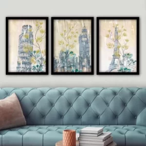 Image of 3SC49 Multicolor Decorative Framed Painting (3 Pieces)