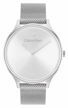 Image of Calvin Klein 25200001 Silver Dial Stainless Steel Mesh Watch