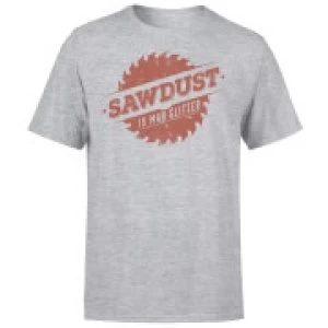 Image of Sawdust is Man Glitter T-Shirt - Grey - 5XL