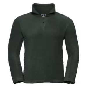 Image of Russell Mens 1/4 Zip Outdoor Fleece Top (2XL) (Bottle Green)