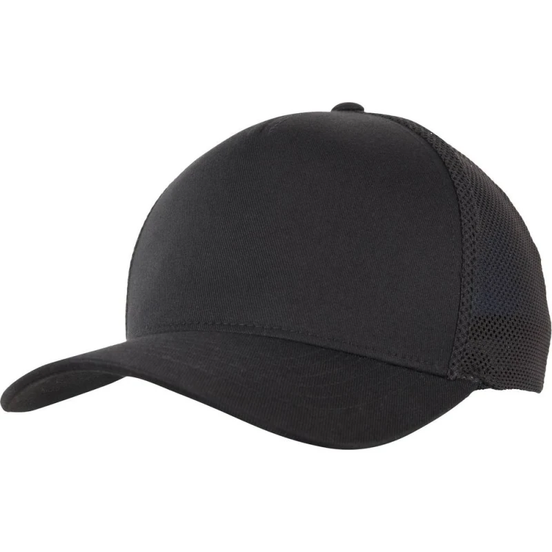 Image of Flexfit by Yupoong Mens 110 Trucker Cap in Black Male One Size