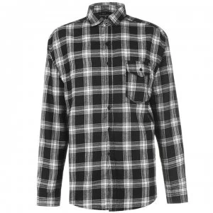 Image of Good For Nothing Oversized Check Shirt Mens - White
