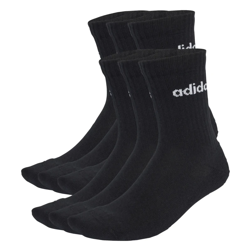 Image of Adidas Football Socks adidas Linear (x6) Noir Unisex 40/42
