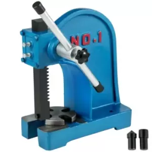 Image of VEVOR Arbor Press 1 Ton Manual Desktop Arbor Press 4-5/8 Inch Maximum Height Heavy Duty Arbor Press Cast Iron Material for Riveting Punching Holes