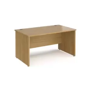 Image of Office Desk Rectangular Desk 1400mm Panel End Leg Oak Tops 800mm Depth Maestro 25