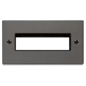 Image of Click Scolmore MiniGrid 2 Gang Plate 6 Inline Aperture Black Nickel - VPBN426BK