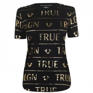 Image of True Religion True Foil t Shirt - Black 4005