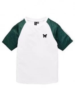 Image of Good For Nothing Boys Speckle Raglan Short Sleeve T-Shirt - White