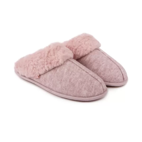 Image of totes Knitted Pink Mule Slippers Pink