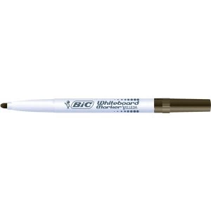 Image of Bic Velleda 1741 Bullet Tip Whiteboard Marker Black Pack of 12 Markers