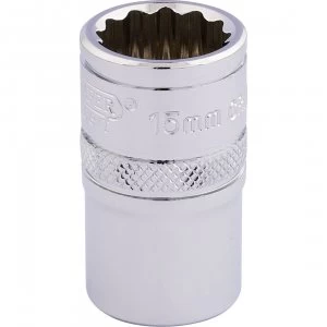 Image of Draper 1/2" Drive Hi Torq Bi Hexagon Socket Metric 1/2" 15mm