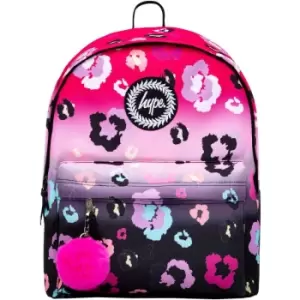 Image of Gradient Leopard Print Backpack (One Size) (Pink/Black) - Hype