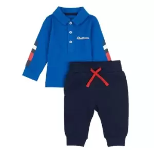 Image of Ben Sherman Ben Jrsy LS Polo & Jg Bb99 - Blue