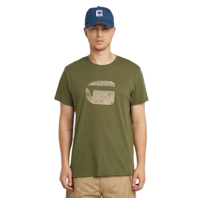 Image of G-Star T-Shirt G-Star Finger Print Burger Vert Unisex S