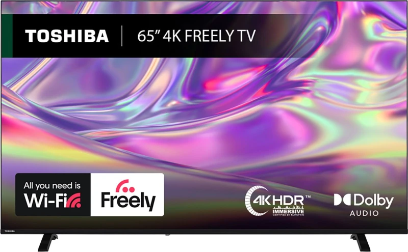 Image of Toshiba 65UV1563DB 65 Smart 4K Ultra HD TV Dolby Vision & Freely Streaming 65UV1563DB Black
