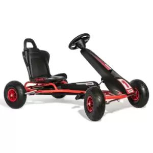 Image of Ferbedo Ar8R Go Kart With Pneumatic Tyres And Electronic Steering Wheel And Brake - Red And Black