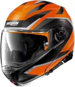 Image of Nolan N100-5 Plus Overland N-Com Helmet, black-orange Size M black-orange, Size M