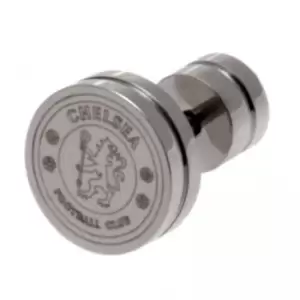 Image of Chelsea FC Stainless Steel Stud Earring (One Size) (Silver)