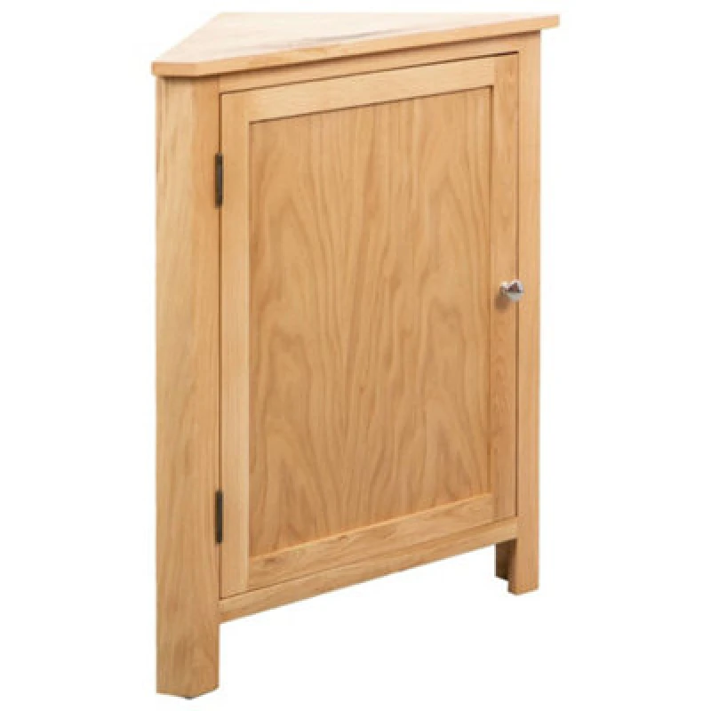 Image of Vidaxl Corner Cabinet 59X45X80 Cm Solid Oak Wood