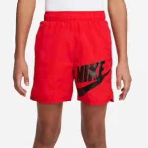 Image of Nike Sportswear Big Kids Woven Shorts Junior Boys - Red