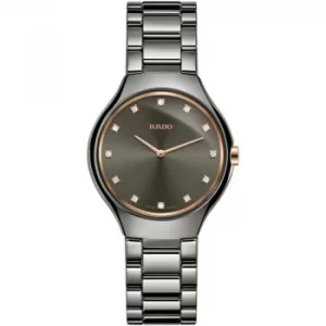 Image of Ladies Rado True Thinline Ceramic Diamond Watch