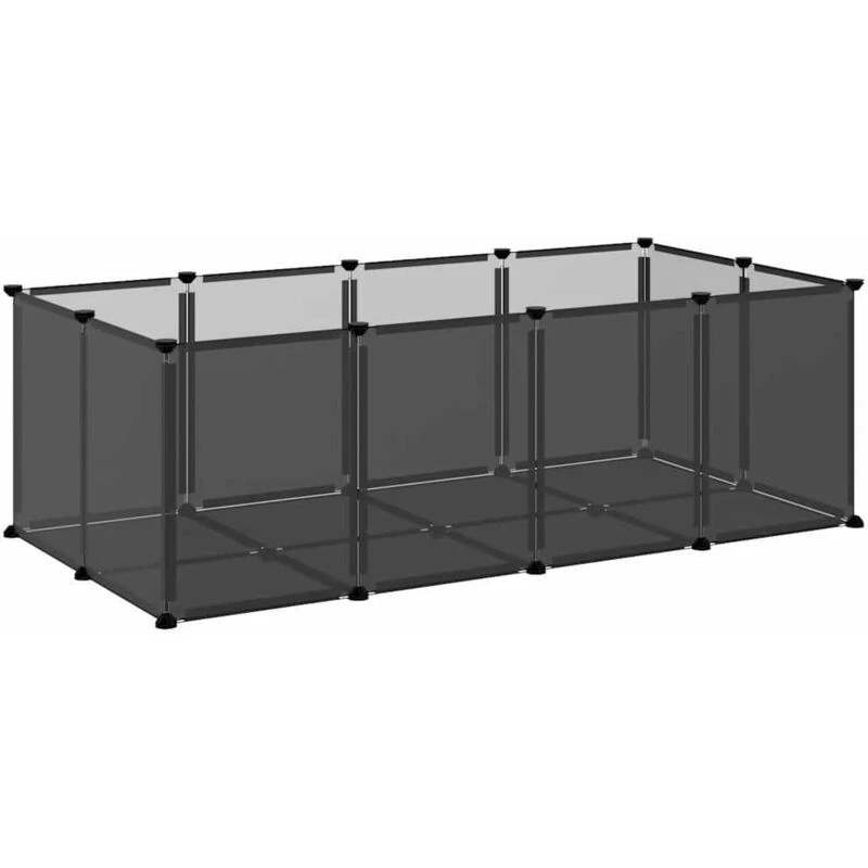 Image of VIDAXL Vidaxl - Small Animal Cage Black 144x74x46.5cm pp and Steel 8720286849743