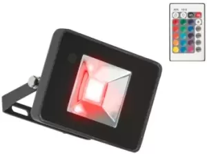Image of RGB LED Black Die-Cast Aluminium Floodlight, 230V IP65 50W