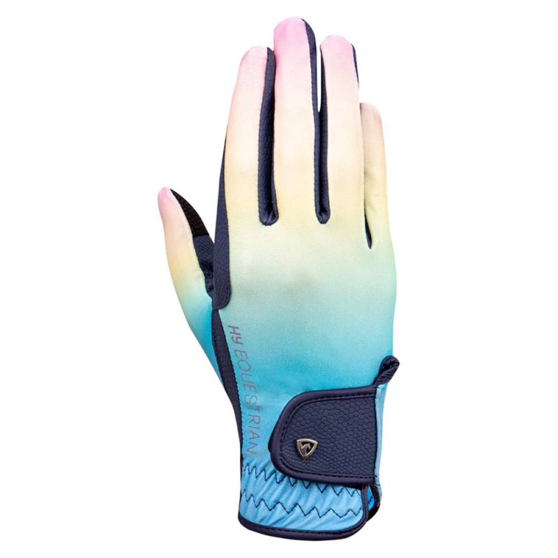 Image of Hy Ombre Riding Gloves in Dark Navy Size: Small Dark Navy Unisex S