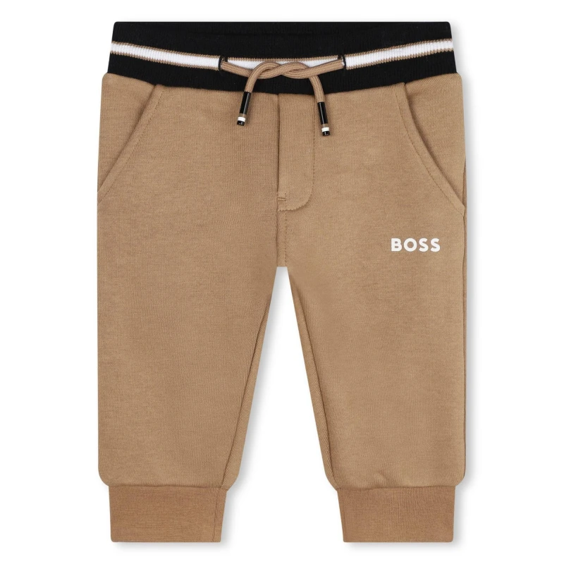 Image of Boss Logo Jogging Bottoms Infants - Brown Brown 12 - 18 Months