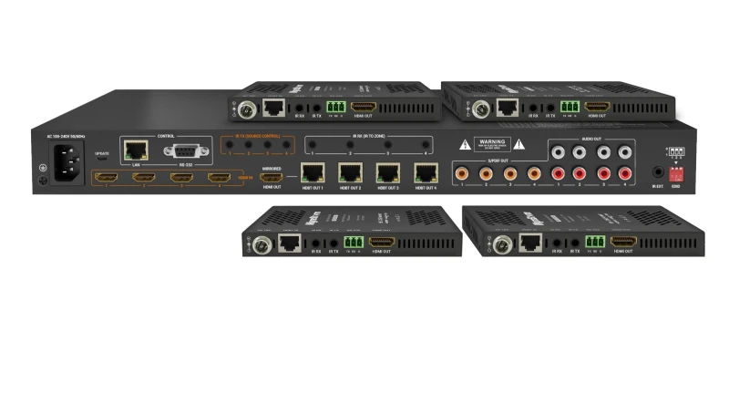 Image of WyreStorm MXV-0404-H2A-KIT AV extender AV transmitter & receiver B
