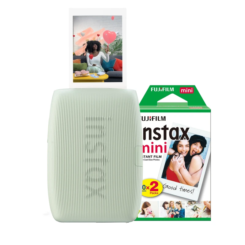 Image of Fujifilm Fujifilm Instax Mini Link 3 Wireless Smartphone Photo Printer - Green (Printer + 20 Shot Pack) 16832156+20