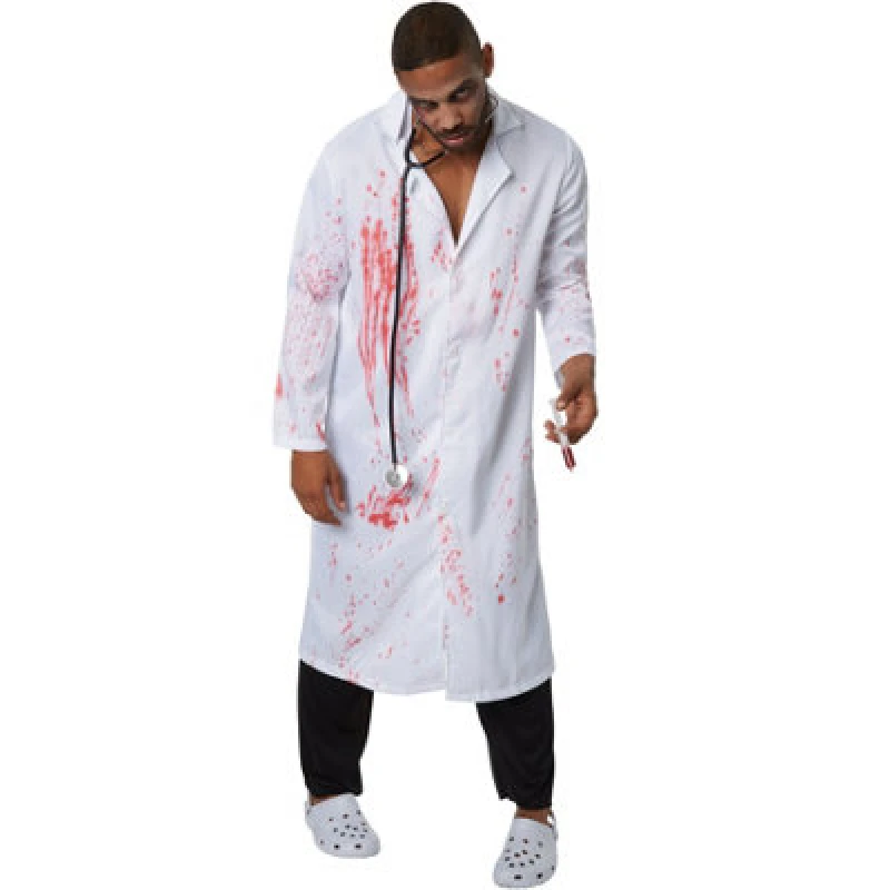 Image of Tectake Scary Doctor - Halloween Fancy Dress Costume For Men 302286 - Black/white M