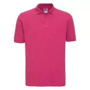 Image of Russell Mens 100% Cotton Short Sleeve Polo Shirt (XL) (Fuchsia)