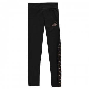 Image of Puma Tape Leggings - Black/RoseGold