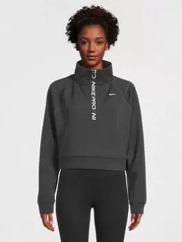 Image of Nike Training Dri-FIT Femme 1/4 Zip - Grey, Size XL, Women