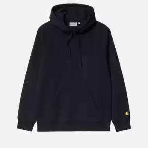 Image of Carhartt Wip Hooded Chase Sweat, Dark Navy / Gold, Male, Hoodies, I026384.00H