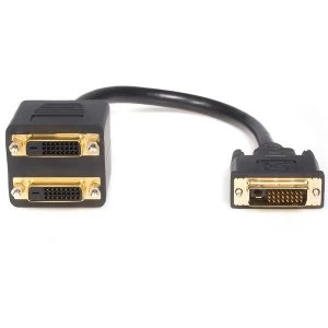 Image of StarTech 1ft DVI D to 2x DVI D Splitter