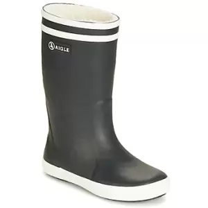 Image of Aigle LOLLY POP FUR boys's Childrens Wellington Boots in Blue. Sizes available:7 toddler,7.5 toddler,8.5 toddler,9 toddler,10 kids,11 kids,11.5 kids,1