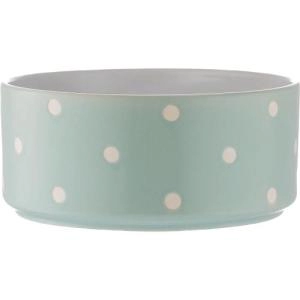 Image of Blue Polka Dot Cat Bowl