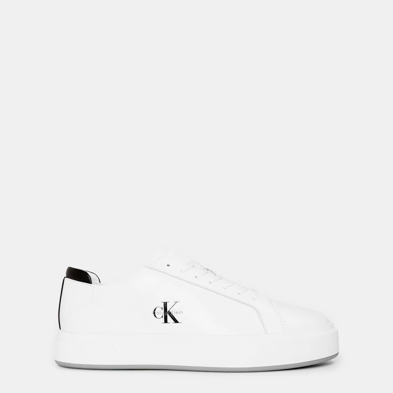 Image of Calvin Klein Mens Basket Cupsole Court Trainers White/Black male 7 (41)