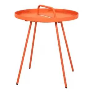 Image of Rio Metal Garden Side Table - Orange