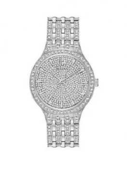 Image of Bulova Phantom Swarovski Adorned Dial Stainless Steel And Swarovski Bracelet Watch