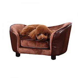 Image of PawHut Pet Sofa Coffee 405mm x 665mm x 355 mm