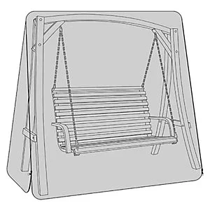 Image of Charles Bentley 3 Seater Garden Swing Seat Cover Black 600D PVC Polyester